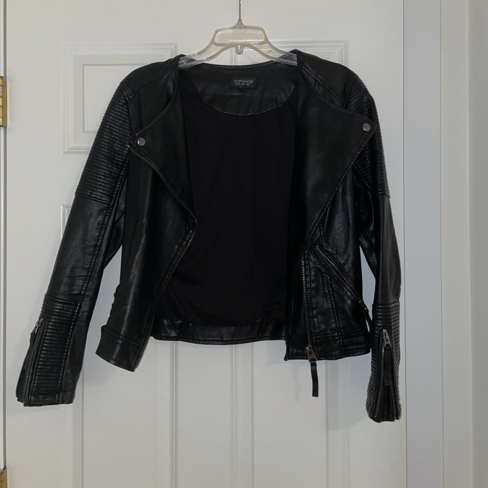 Faux leather jacket